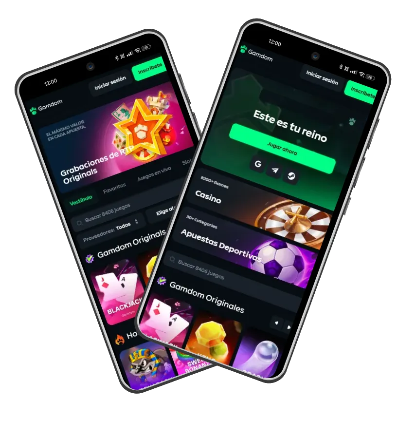 Versión móvil de Gamdom Casino